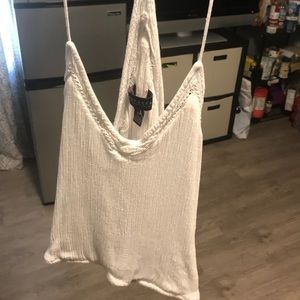 White tank top crop top